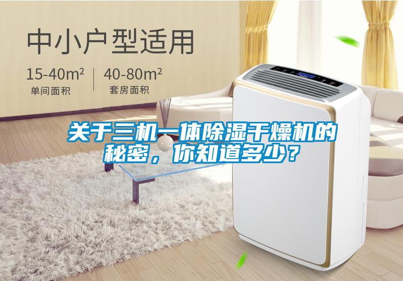 關(guān)于三機(jī)一體除濕干燥機(jī)的秘密，你知道多少？
